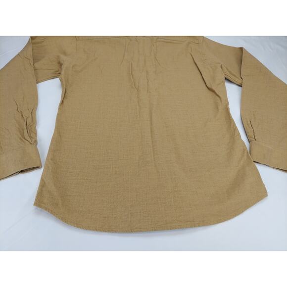 Men's Tan Casual Button Down Shirt - Picture 12 of 12